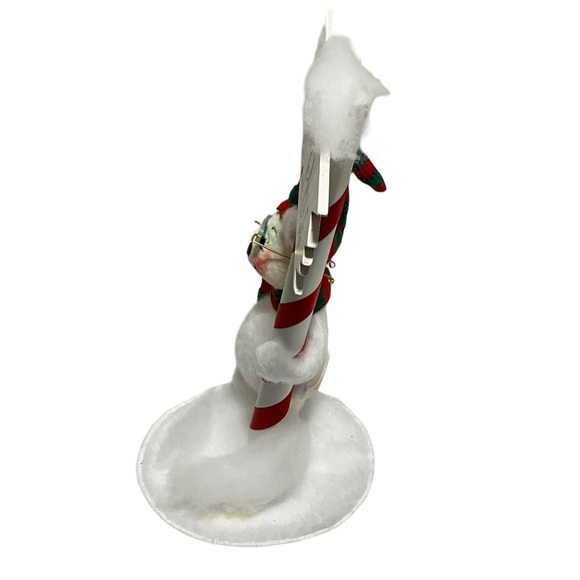 Annalee North Pole Sign White Bear w Glasses 2003 Christmas Decoration - Picture 8 of 12